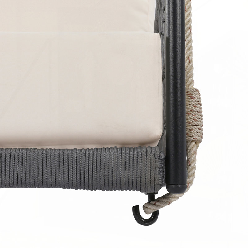 Balancelle pour 2 personnes Anibal, Beige / noir