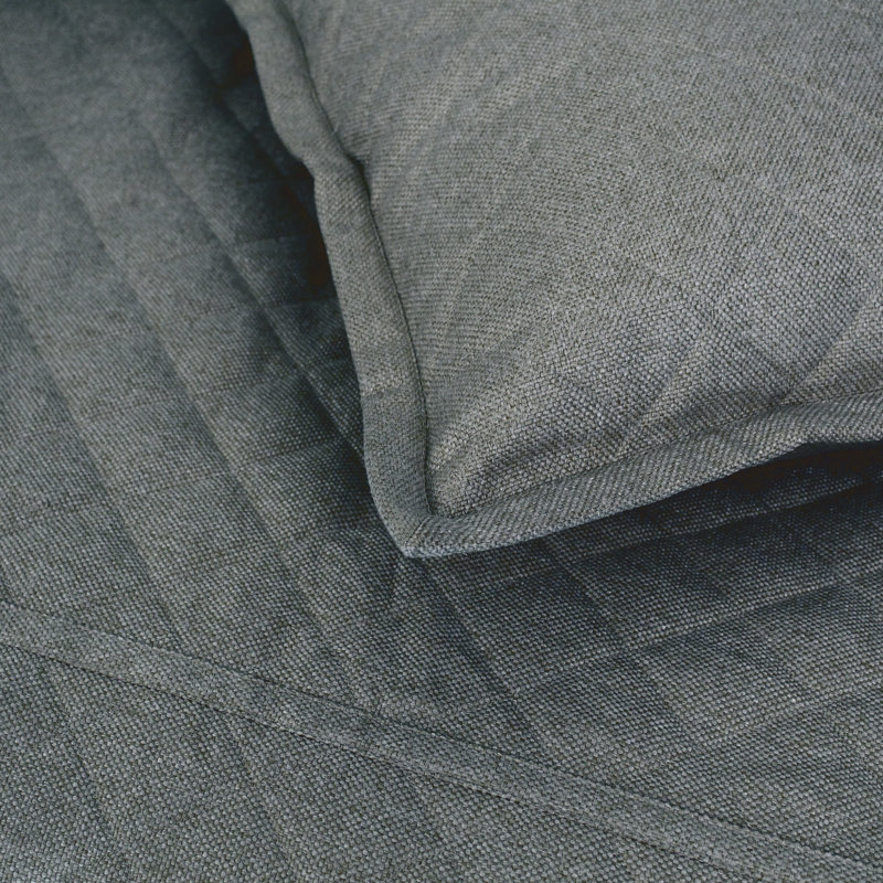 Baby Basket Coverlet, Queen Coverlet + 2 Euro Shams, Sandstone