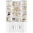 73.7" H Corner Bookcase  with 6 Tiers & 4 Door Storage-1014602096