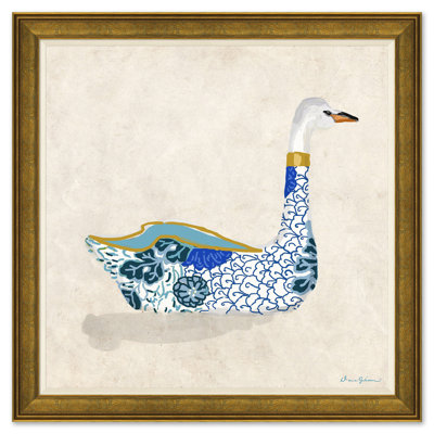 Kimono Swan In Blue I Giclee Print by Dana Gibson