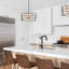 Luminaire suspendu tambour 3 lumières avec abat-jour en tissu et cage métallique Beckles-531646294
