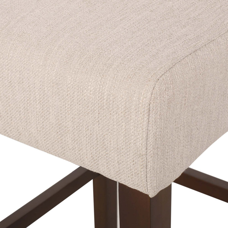 Luxury Bar Stool With Tufted Detail,Ideal For Contemporary Homes,Set Of 2, Beige