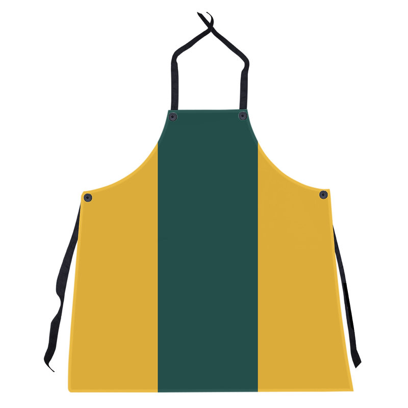 Striped Chef Apparel, Gold/Kelly Green