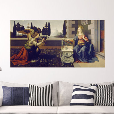Annunciation by Leonardo Da Vinci - Wrapped Canvas Print