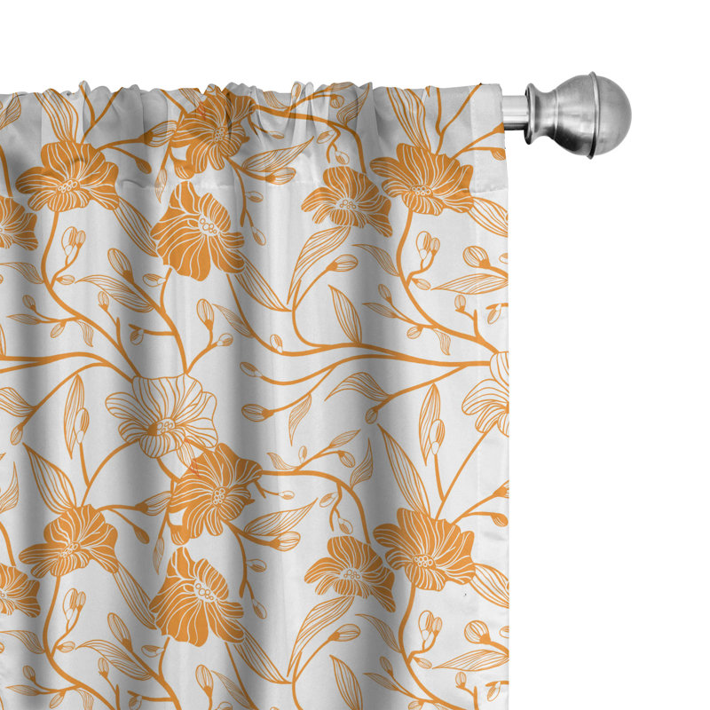 Semi-Sheer Rod Pocket Curtain Panels, 28" x 63"