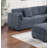 L-Sectional RAF/LAF One Arm-Loveseat Corner Wedge Cocktail Ottoman Dark Gray Corduroy Upholstered Pillows 4Pc Sectional Sofa Set-109363026
