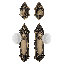 Nostalgic Warehouse Victorian Entry Set with White Waldorf Crystal Knob