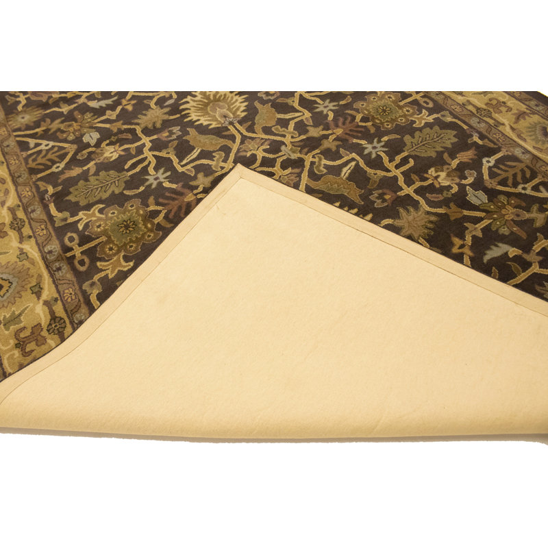 Tapis brun foncé traditionnel traditionnel 8X11