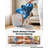 Canister Vacuum Cleaner 1000W 17 kPa Portable Bagless Canister Vacuum, for Carpets, Hardwood Floors, Pet Hair, Adjustable Strong Suction, Easy-to-Clean Filter, with Hose, Cleaning Attachments