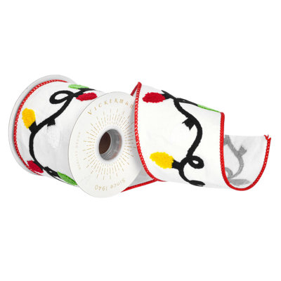 4'' Floral Fabric Ribbon