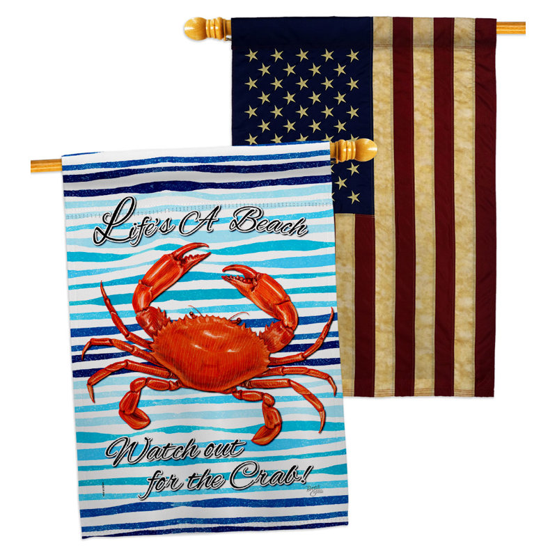 Drapeau de maison en polyester à 2 côtés 40 x 28 po