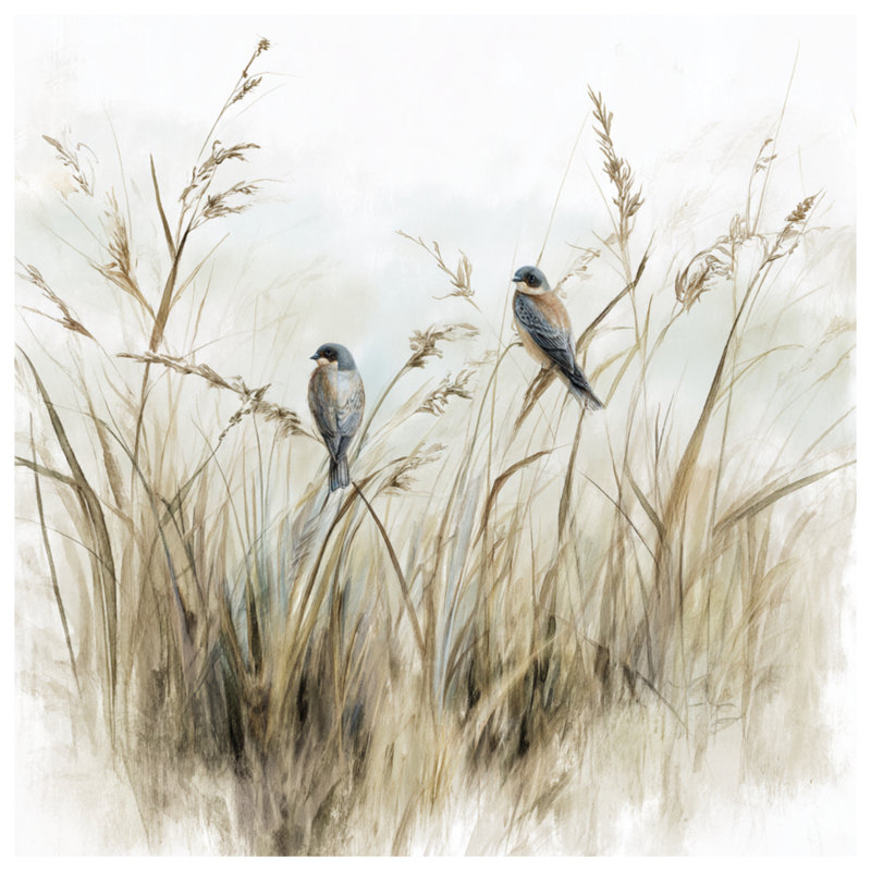 Two Birds On Grass Duvet Covers, King