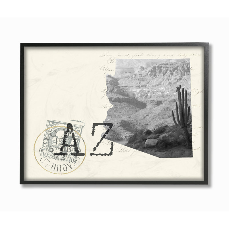 «Arizona noir et blanc, photographie sur papier crème» par Daphne Polselli, H 24 po x l 30 po x P 1,5 po