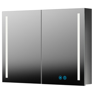 Moberg 31.5'' W 23.6'' H Surface Framed Medicine Cabinet Mirror 3 Fixed