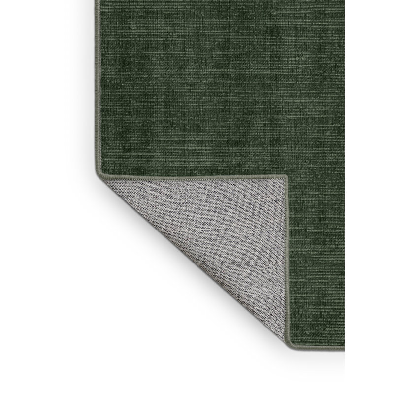 Tapis vert uni lavable à la machine, Rond 4 pi