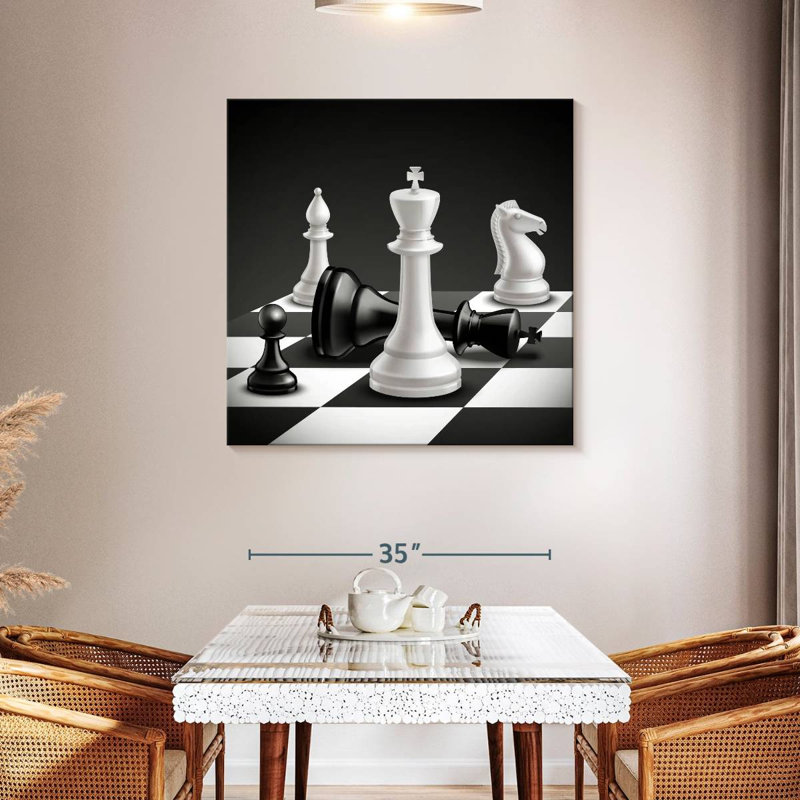 Senne Abstract Chess Game, 39" H x 39" W
