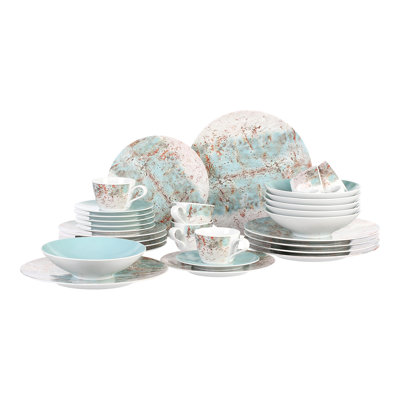 Life Diversity Piece Porcelain China Dinnerware Set - Service for 6
