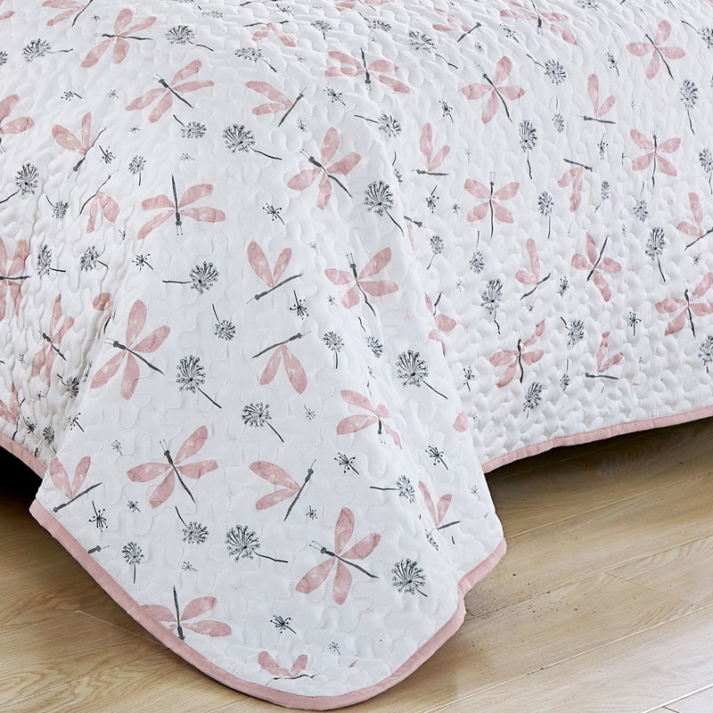 Ensemble de courtepointe à motif de pissenlit pour enfants 2/3 pièces, Courtepointe double et 2 taies décoratives