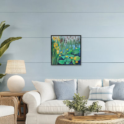 Giclée encadrée de nénuphars en fleurs, design par Violeta Vollmer