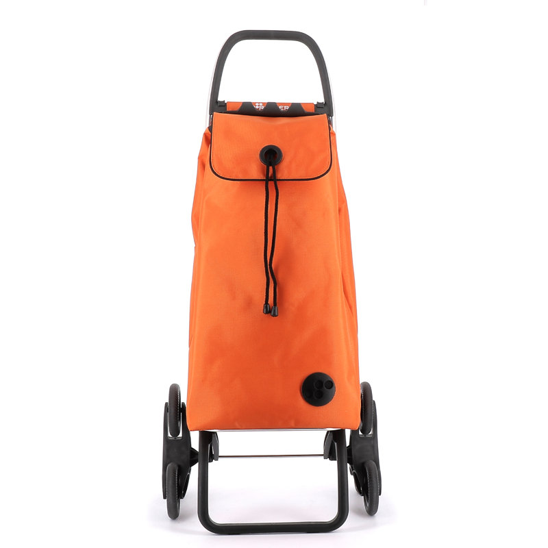 Shopping Trolley Rolser I-Max MF 6 Wheel Stair Climber Foldable, Orange