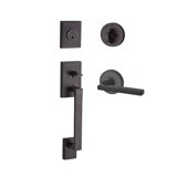 La Jolla Handleset with Deadbolt and Door Lever and Rosette