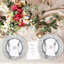 12 Pack 13'' Silver Plastic Embossed Floral Charger Plates for Wedding & Party Table Decor-2000482310