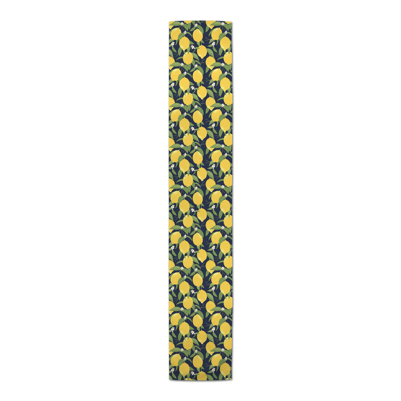 Chemin de table Lemon, Marine, 90 po x 16 po