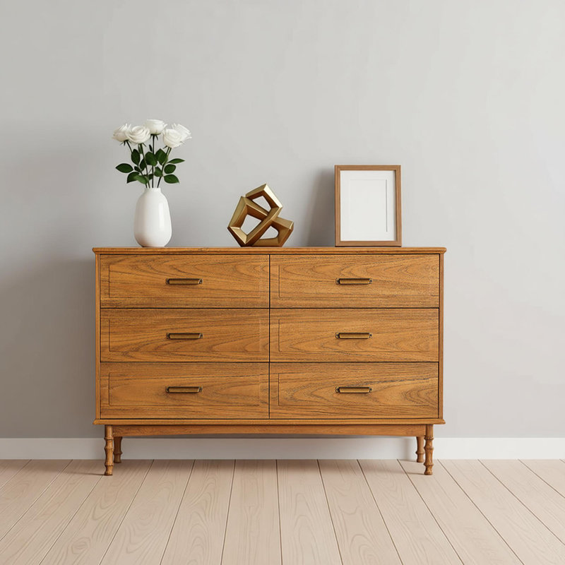 Buffet rétro avec rangement en bois massif, 35.43" H x 55.11" W x 17.71" D