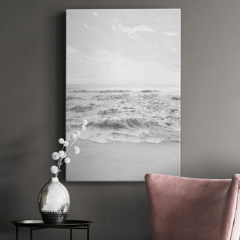 Toile encadrée de qualité supérieure «Gentle Tides I» - prête à être accrochée, H 12 po x l 8 po, Toile tendue