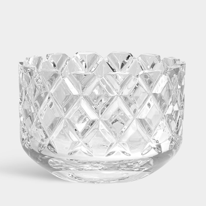 Bol décoratif Sofiero en cristal transparent, Grand (H 5,11 po x l 7,87 po x P 7,87 po)