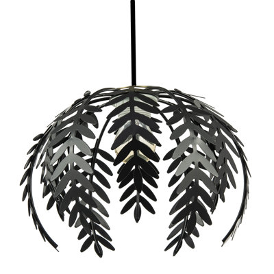 17cm H Metal Lamp Shade in Black