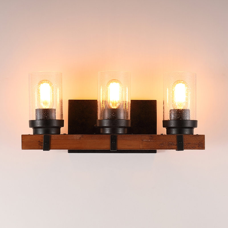 Éclairage pour salle de bain 3 lumières Chenoweth, Noir