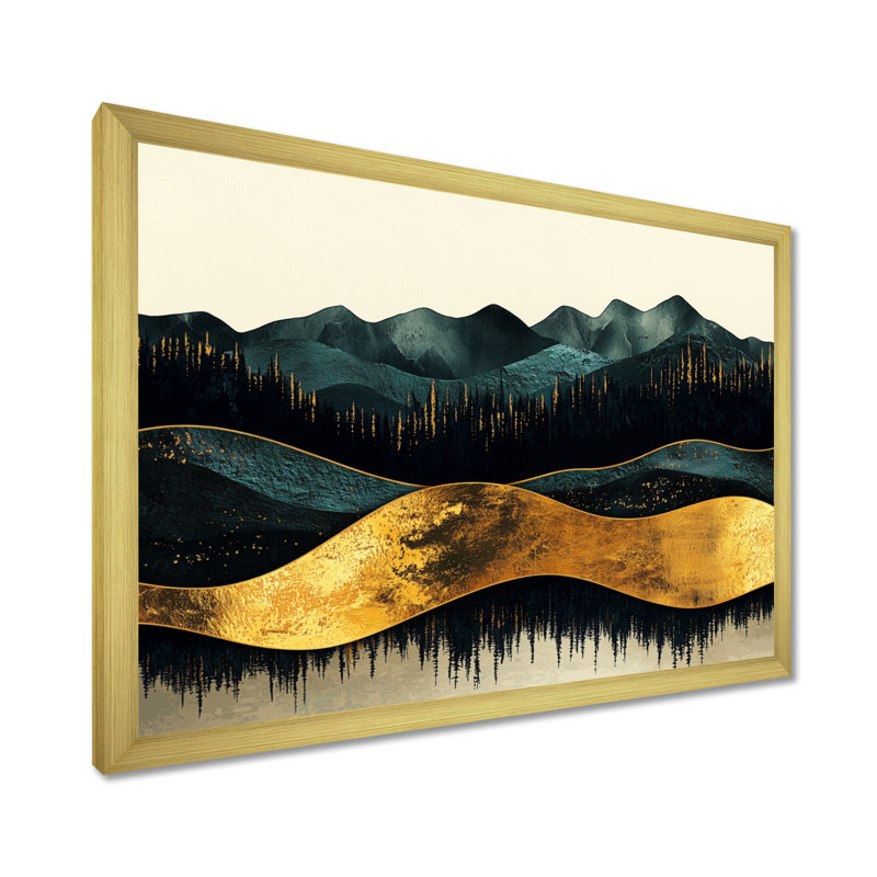Rathbone - Landscapes Wall Art, 30" H x 40" W, Reproduction encadrée d'une seule photo, Gold