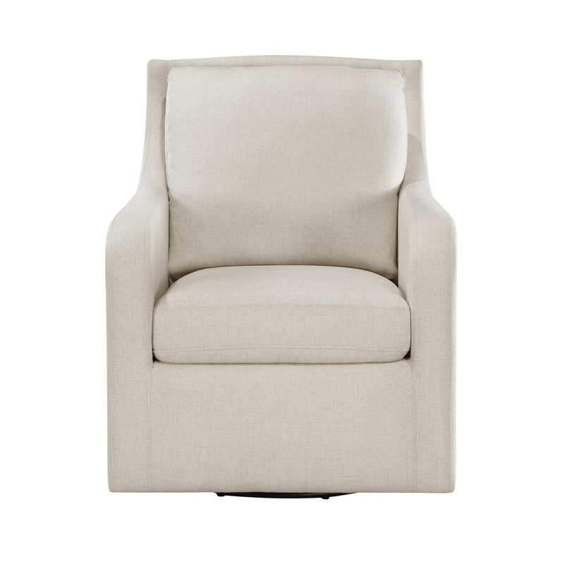 Chaise pivotante moderne et contemporaine Tonkin de 36 po avec revêtement en tissu texturé, siège pivotant à 360 degrés et siège en mousse haute densité