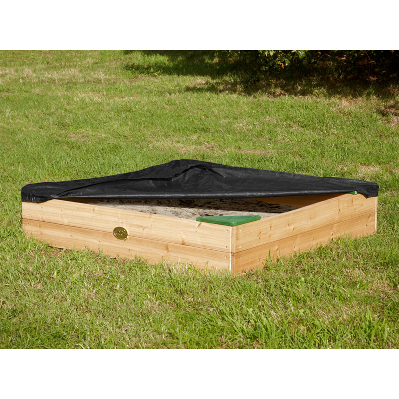 AXI 115cm x 21.8cm Solid Wood Sandbox with Cover