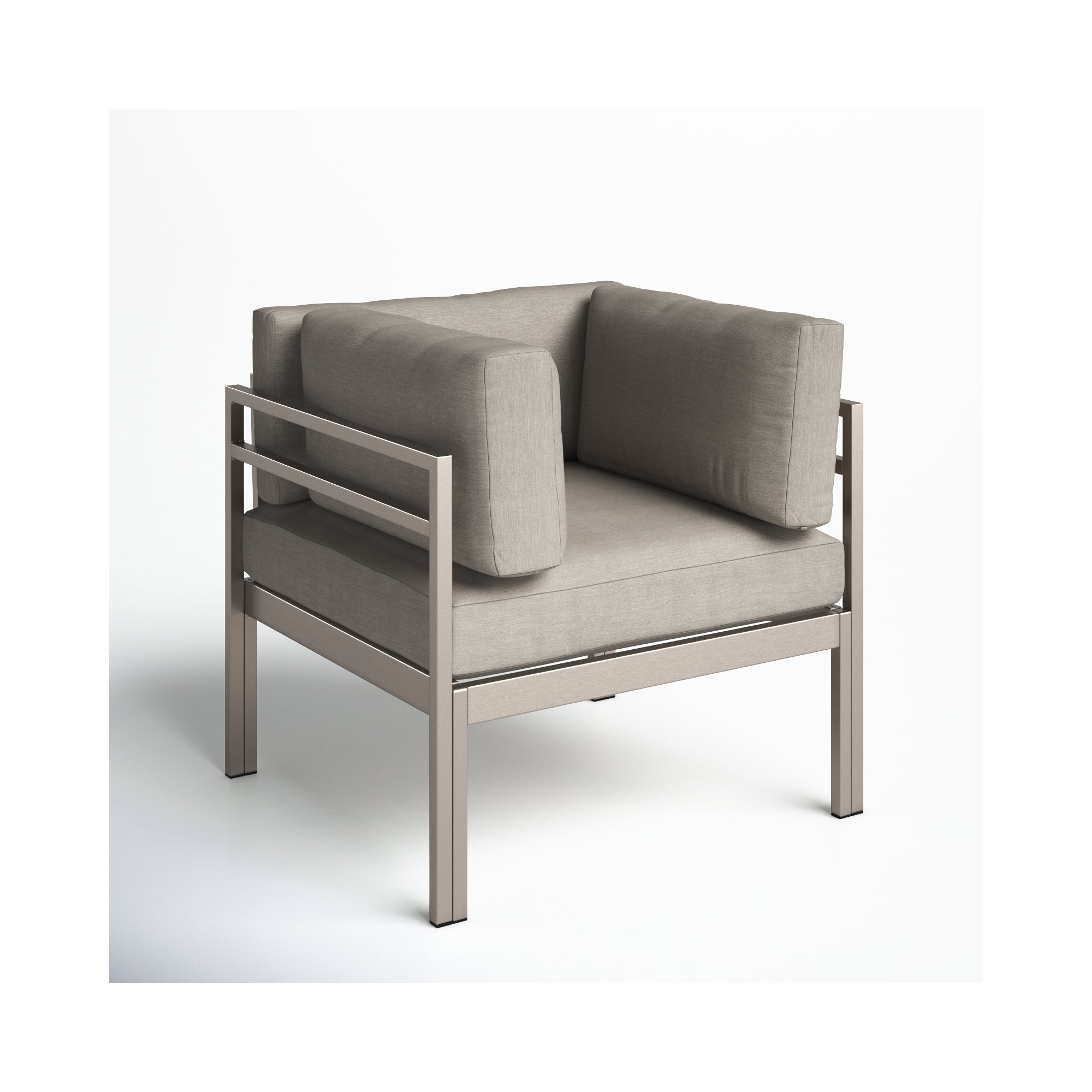 Novae Patio Chair with Cushions, Gray