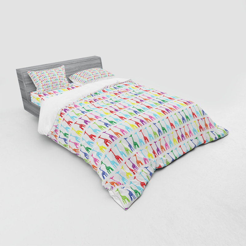 Ensemble de housse de couette giraffe, Housse de couette grand + 3 pièces supplémentair