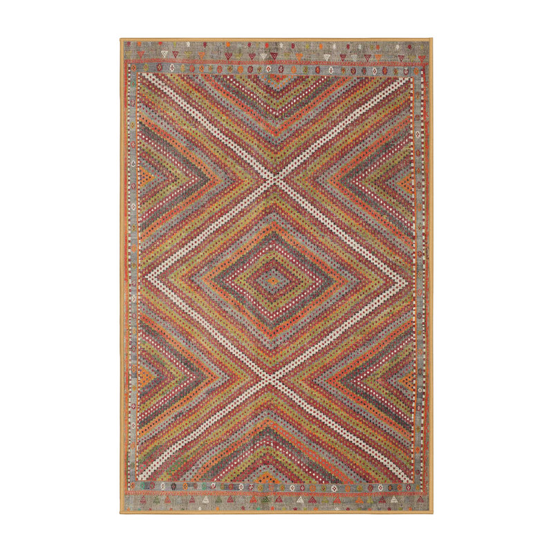Tapis brun contemporain, Rectangle 3 pi x 5 pi