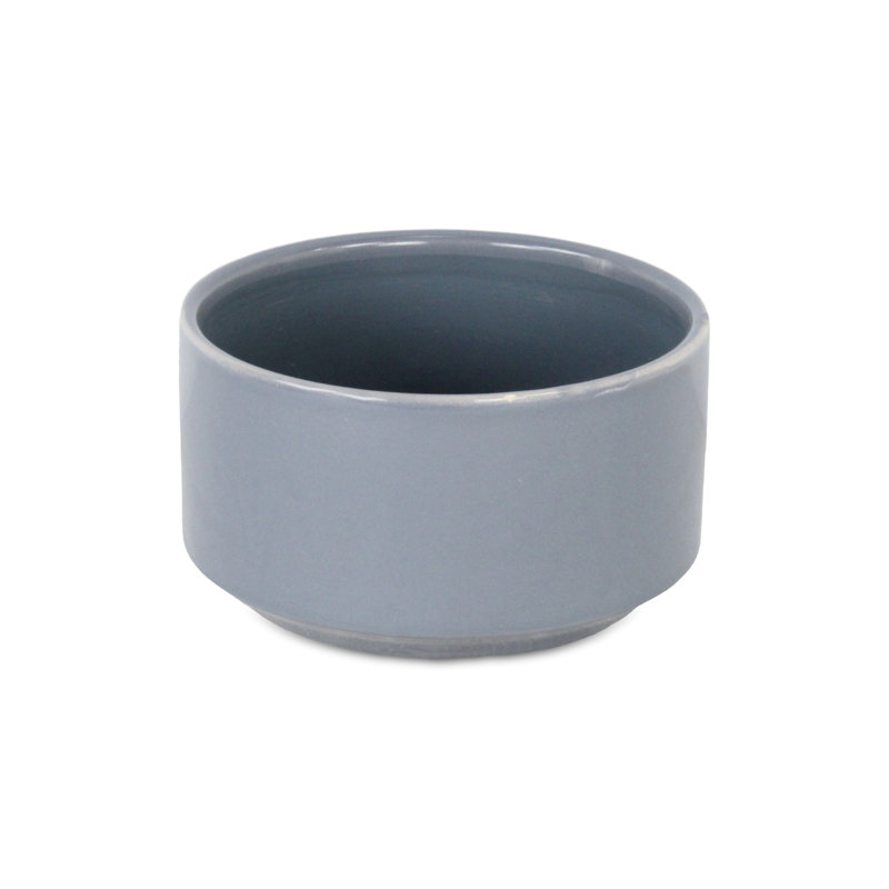 Pot large en céramique Kingsbridge, gris, H 4,25 po x l 7,5 po x P 7,5 po