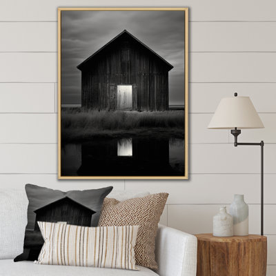 " Black And White Barn Minimalism Country Charm "