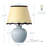 12.9" Ceramic Table Lamp with Adjustable Rattan Scallop Shade, Includes G45 Bulb-103658017