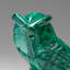 Genuine Polished Malachite Owl Carving (145.2 Grams)
