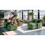 Canapé modulaire de 100 po avec repose-pieds mobile, canapé-lit en U rembourré confortable avec coussins décoratifs, housse amovible, canapé 6 places moderne-132938637-134013188