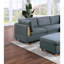Modulaire contemporain 6 en tissu avec dossier gris acier pour 6 personnes, moderne