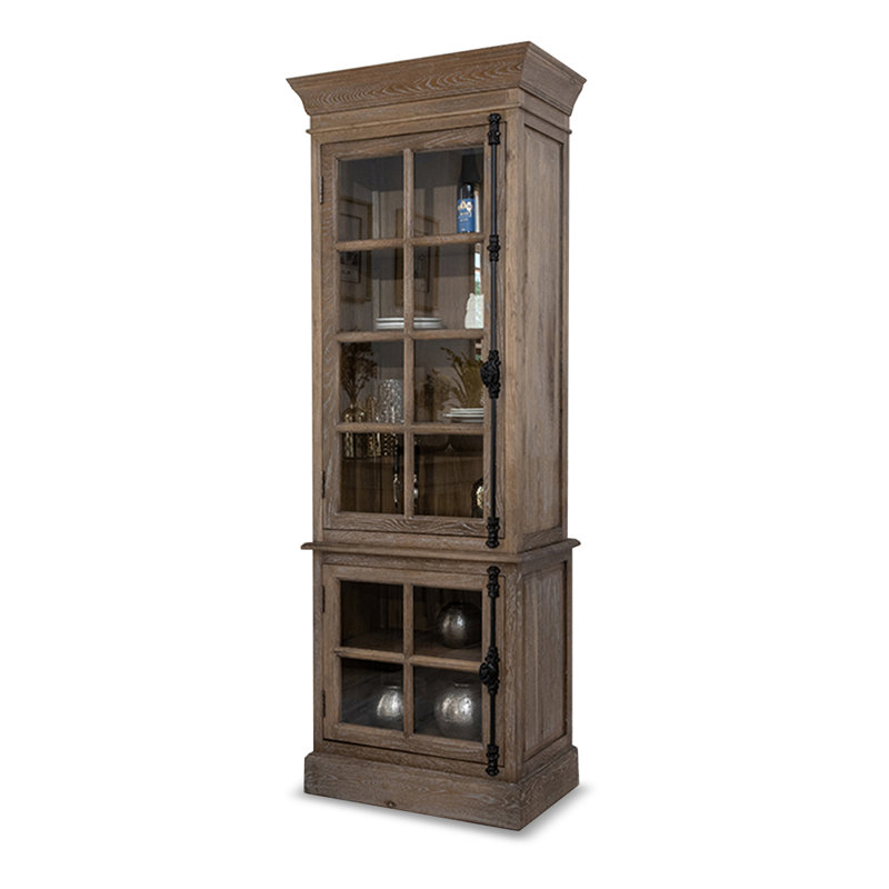 Image couleur solide + bois manufacturé + vitrines