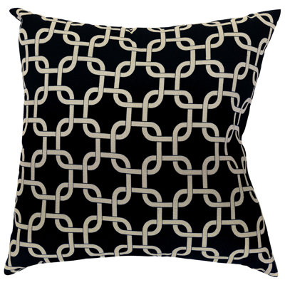 Links Geometric Cotton Reversible Throw Pillow