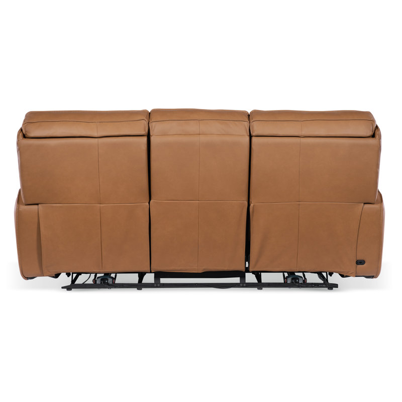 Miles Light Brown Leather Zero Gravity Reclining Sofa