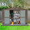 Remise de jardin extérieure en métal pour vélo, poubelle, outils, armoire de rangement extérieure en acier galvanisé avec porte verrouillable
