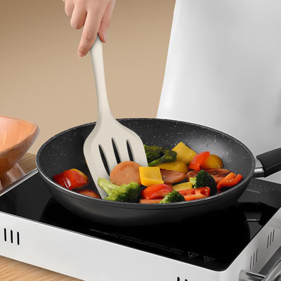 15 Pcs Silicone Cooking Utensil Set, Kitchen Utensils Set,  Cream White