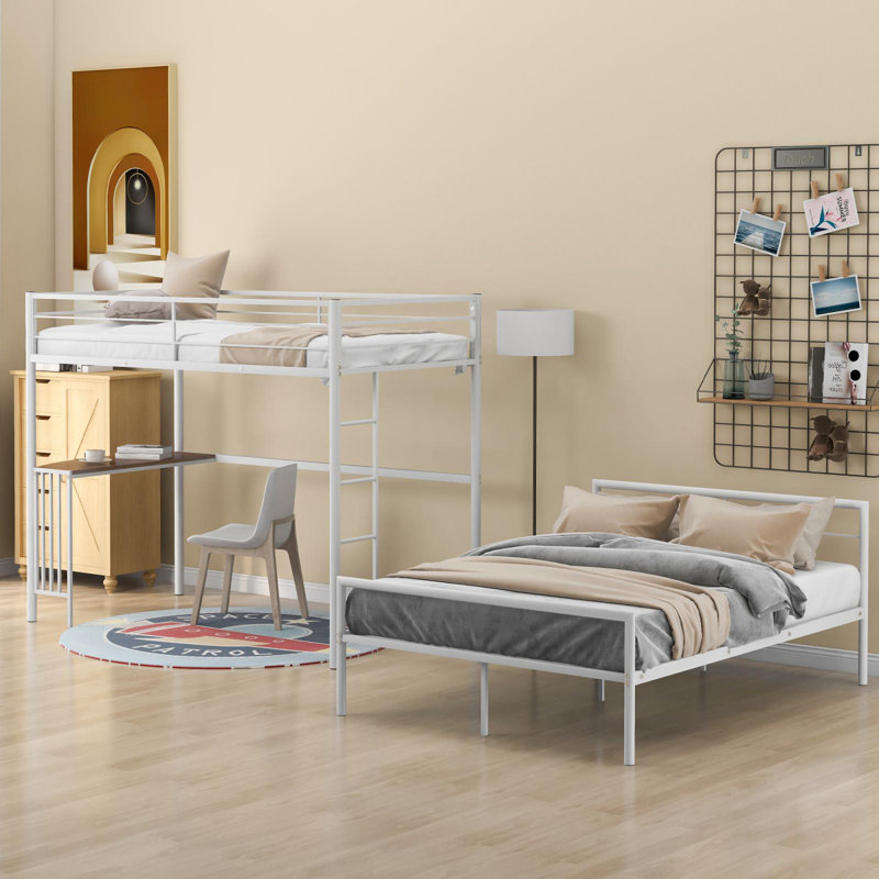 Russellville Kids Twin Over Full Bunk Bed, White